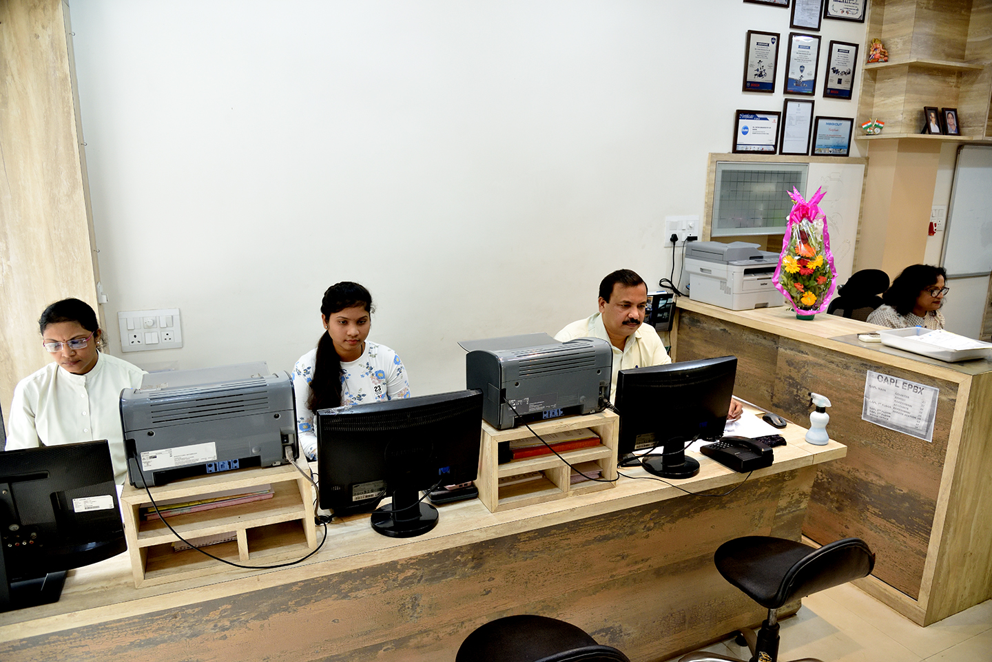 Staff at work