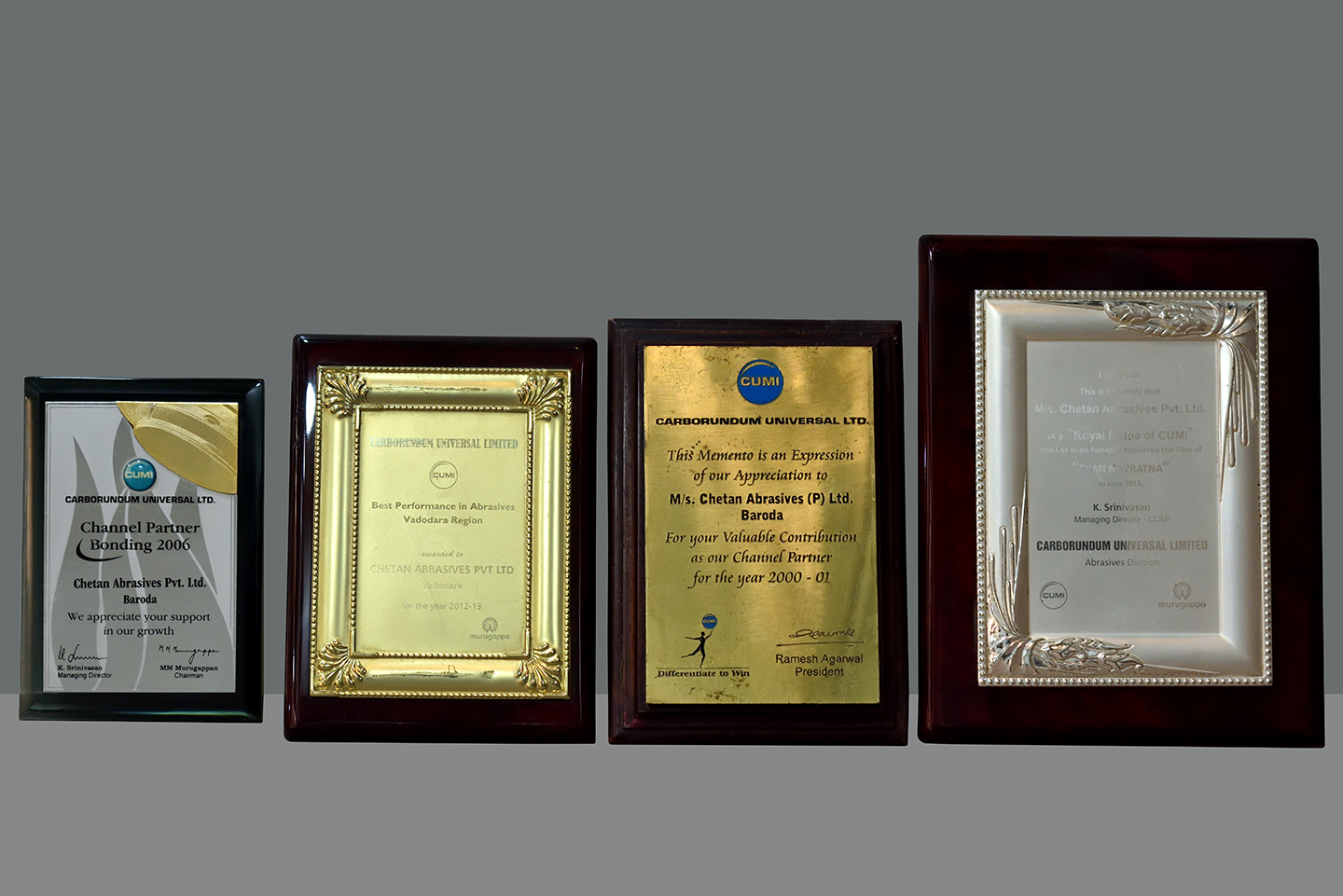 Recognition plaques from CUMI